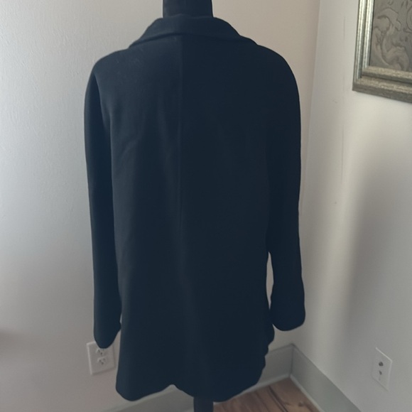 Talbots Sz 10 black camel hair single front pea coat - Picture 5 of 10